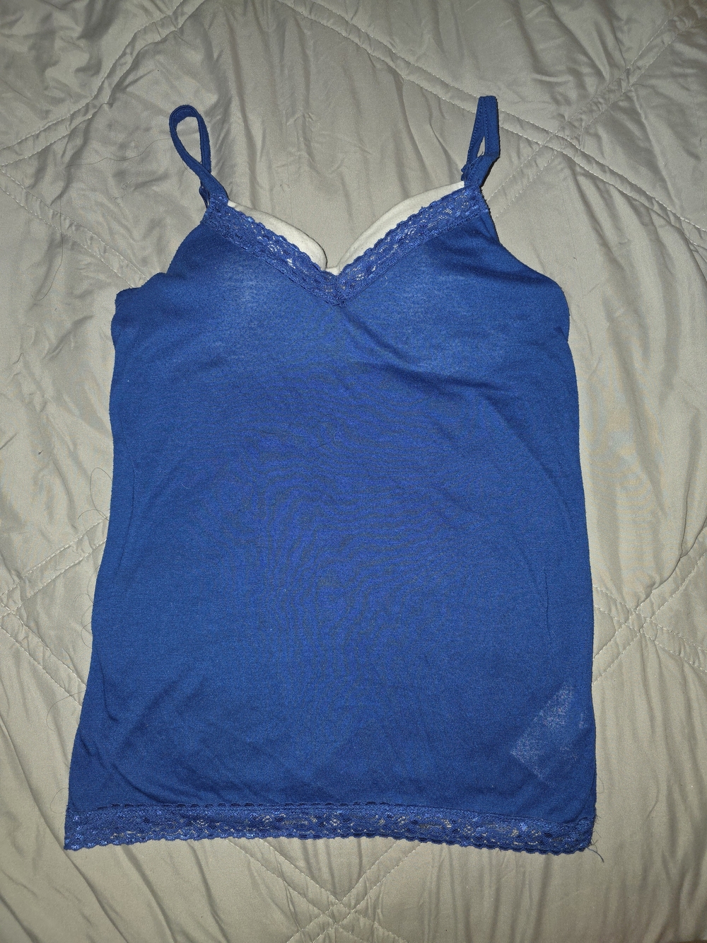 GLO jeans Royal Blue Lace-Trim Camisole